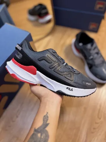 Tênis Fila Recovery Premium Masculino Cor: Preto/Cinza/Vermelho - Disponível 38 AO 43