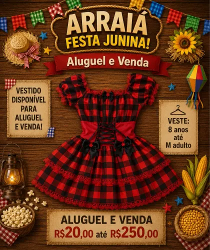 Alugo vestidos de arraia e quadrilha 