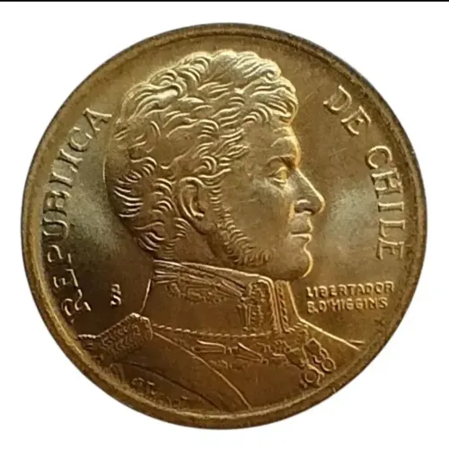 Moeda 1Pesos De 1990 Origem Chile.