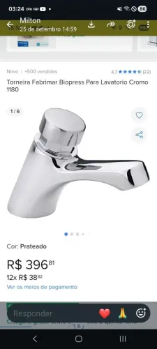 2 Torneiras novas ( fabrimar) LEIA