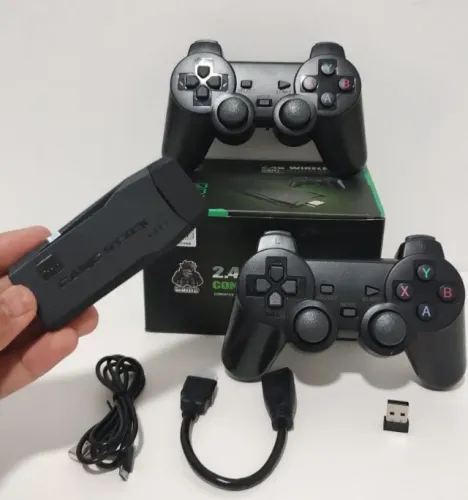 VIDEO GAME RETRO GAME STICK 10 MIL JOGOS 2 CONTROLES PS3 SEM FIO