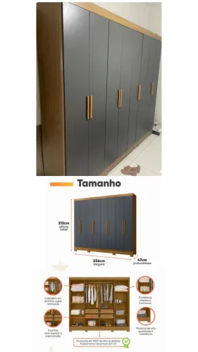 Guarda roupa semi novo