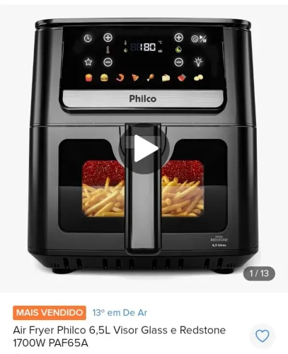 Vende-se ou troca-se air fry philco paf65a