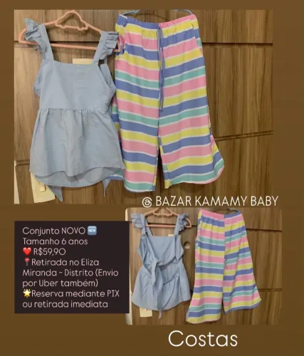 Conjunto lindo infantil NOVO 6 anos