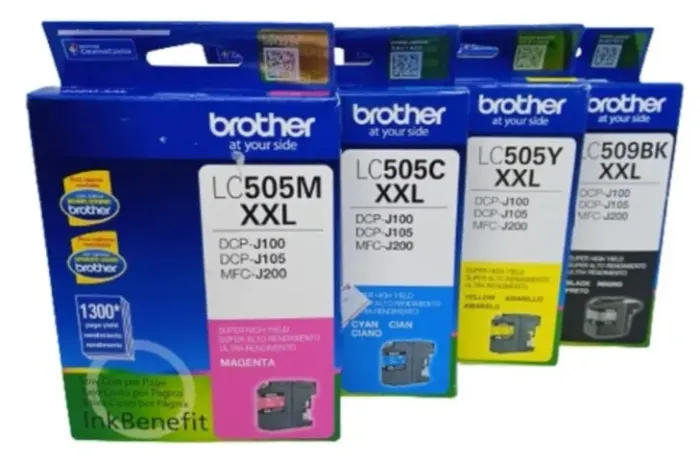 Kit 4 Cartuchos Brother Lc509 Black Lc505 Colors Xxl Dcpj105 Dcpj100