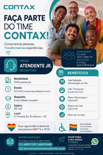 Vaga para operador de telemarketing *34