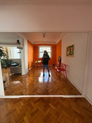 Conjunto com 2 Espelhos Grandes + Moldura e Suporte | Estúdio de Dança