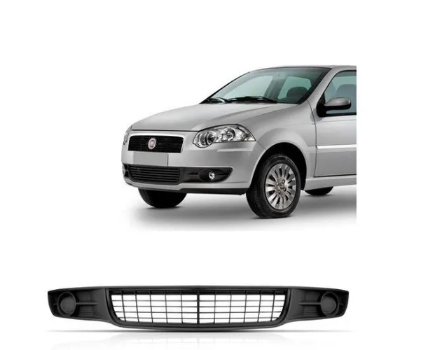 Moldura Grade Parachoque central Fiat Palio Siena 2008/2011 sem milha fdsa