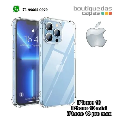 Capa Case borda anti impacto iPhone 13 Mini 13 pro 13 6.1 13 Pro Max transparente