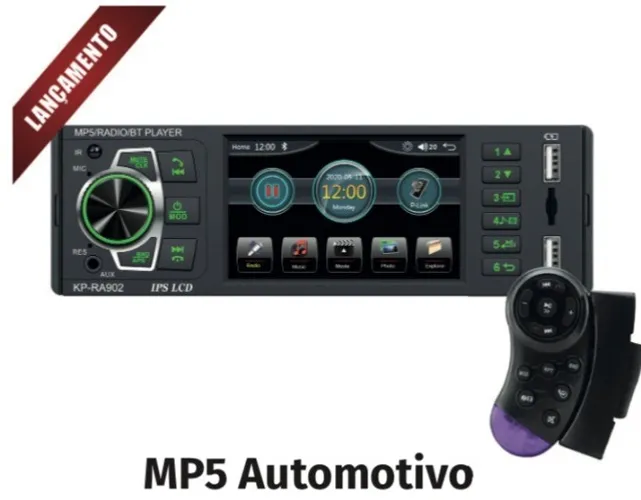 Multimídia Mp5 Player Automotivo 4 Polegadas Espelhamento Android 2 Usb Bluetooth Novo