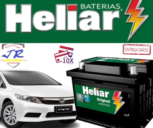 Bateria Heliar 60Ah 12v Automotivo