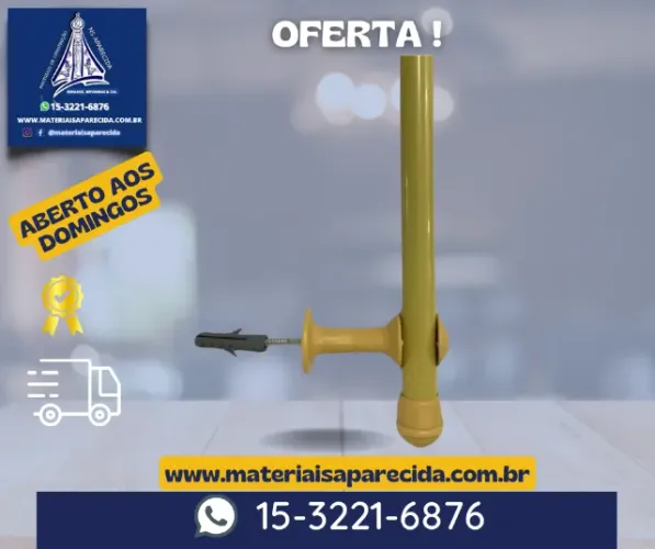 Varao Cortina Cadiz Simples 19mm Cores 2m- NOVO