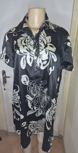 Vestido cetim estampado