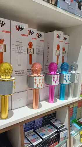 Microfone Sem Fio Bluetooth WS-856 - Karaoke, Gravação e Transmissão