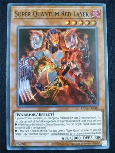 Yugioh!!! Super Quantum Red Layer Op14-pt006 Super Rare