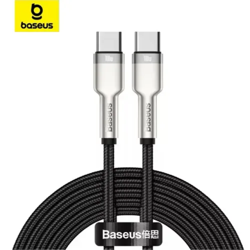 Cabo USB C para C Baseus carga rápida 100w 5A 2M