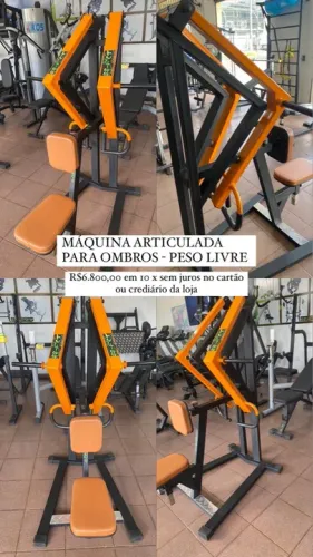 Máquina articulada para ombros peso livre 