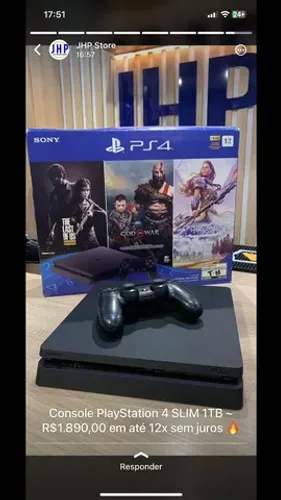 PlayStation 4 1tb Seminovo C/ Garantia Loja Fisica até 12x Sem Juros