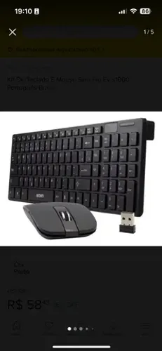 Teclado e mouse sem fio