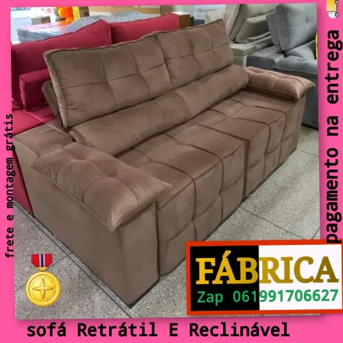 Sofá Retrátil E Reclinável?DIRETO DA FÁBRICA PAGAMENTO NA ENTREGA