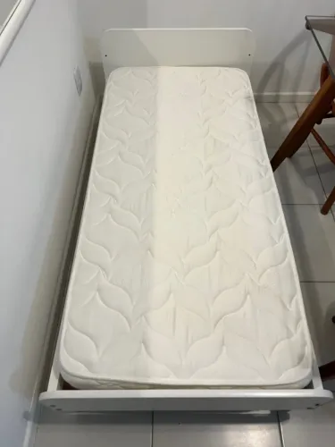 Mini Cama Infantil Montessori Branco 76x155x52