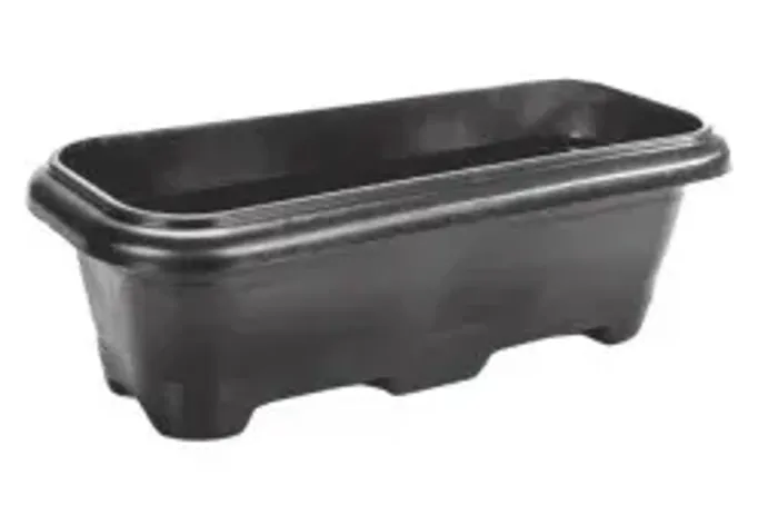 ? Vaso de planta retangular em plástico resistente