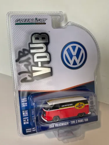 Greenlight Kombi 1969 Volksvagen T2 Panel Van Pennzoil 1:64 Premium Novo
