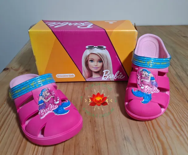 Babuche Rosa Barbie Magic Grendene Tam.32/33 NOVA 
