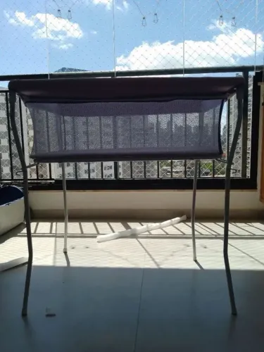 mini berço moisés lilás - 87x61x84 - lilás desmontável, prático e seguro produto nacional