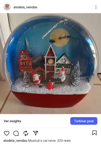Cenario natal musical e cai neve