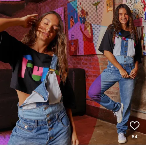 Jardineira Jeans Buho