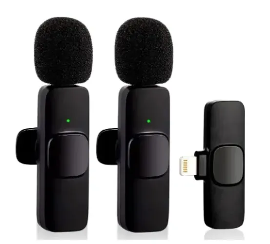 Microfones de Lapela Wireless Sem Fio Onistek On-MC812 para IOS Lightning 