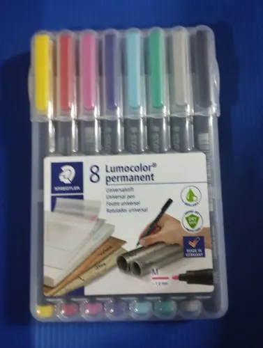 Canetas Staedtler Lumocolor Permanent 8 cores