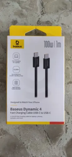 Cabo Baseus Dynamic 4 USB-C para USB-C 100W 1m