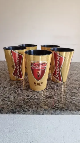 KIT 5 COPOS BUDWEISER COPA DO MUNDO 2014 ORIGINAL BRASIL NOVO KIT COM 5 UNIDADES 