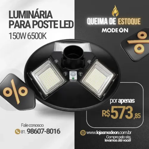 Luminaria para poste 150w led