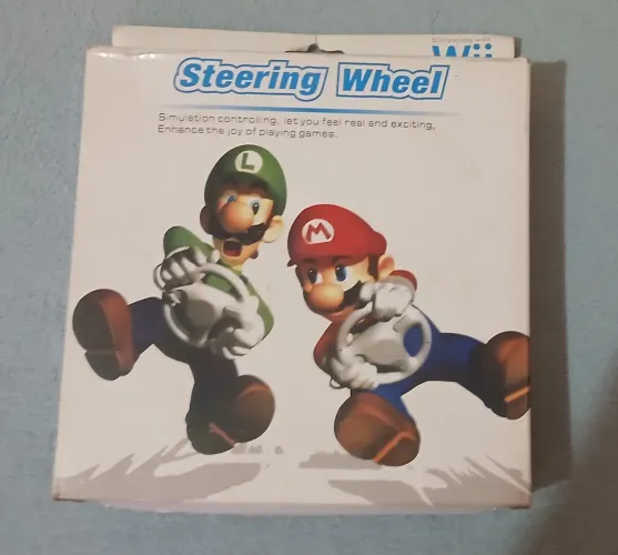 Volante Preto para Nintendo Wii (Mario Kart) !!!