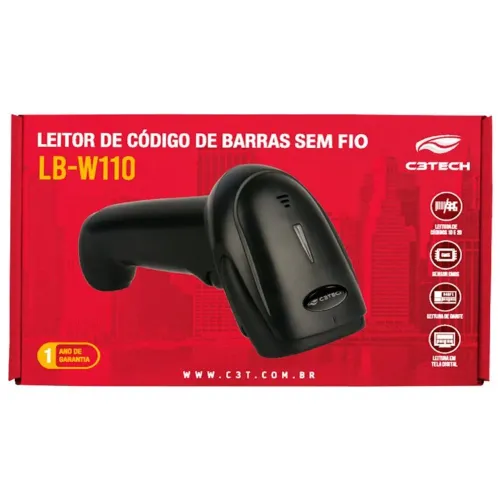 Leitor De Código De Barras C3tech Lb-w110bk