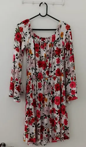 Vestido Florido, Manga Longa