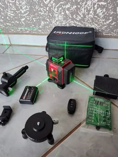 Nivel A Laser 16 Linhas Profissional Verde Nível Laser ?PrecisãO 2 Baterias 30m