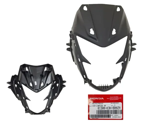 Carenagem Frontal Do Farol Honda 2024 Sahara 300 Preto + Moldura Painel + Emblema