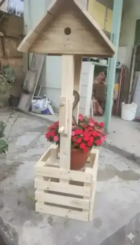 Poço dos Desejos Decorativo em Madeira Reforçado e Parafusado
