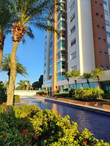 Vista Mar Estreito 110m² privativo | 3 Dorm + Escritório | Condomínio Clube | Mobiliado