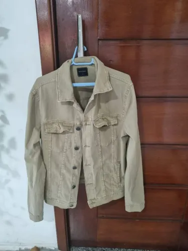 Jaquetas Jeans Bege e Cinza Masculina