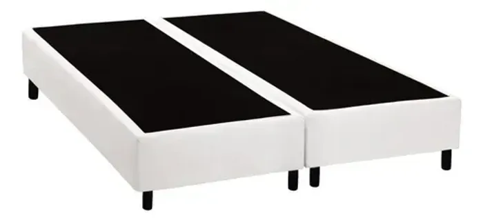 Base Box Queen Bipartido Blindado Branca - Entrega Rápida!