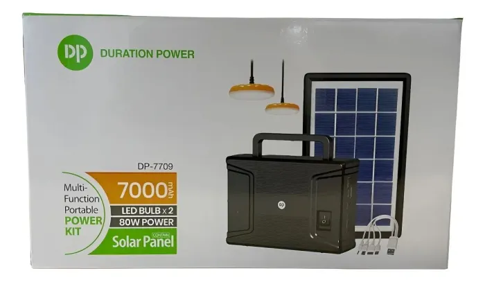 Painel Solar C/bateria Grande C/lanterna 2lampadas 2usb