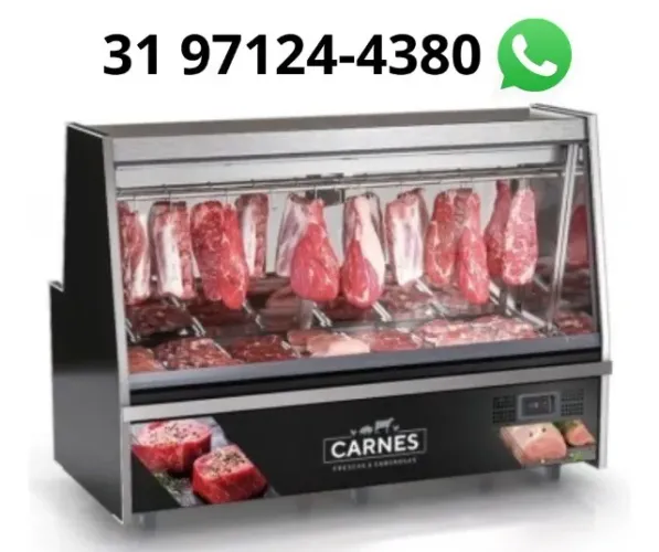 Balcão de Açougue 2M Preto Gelopar