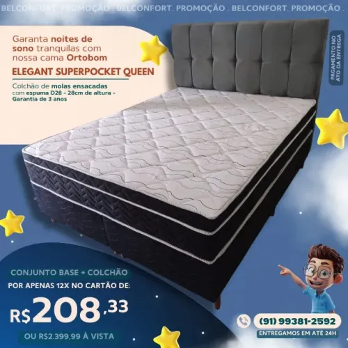 CAMA QUEEN EM PROMOÇÃO POR TEMPO LIMITADO