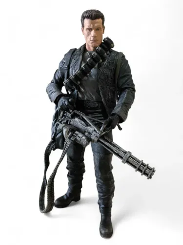 Action Figure Terminator T-800 com Minigun Neca original