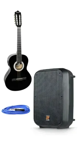 Viola Eletroacústica Giannini Start Vs-14 Eq Black 10 C Preto + Caixa Ativa Sr-88a +CABO 